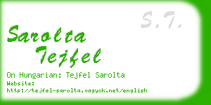 sarolta tejfel business card